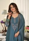 D 50354 A By Zaveri Marvel Silk Beats Embroidery Readymade Suits 